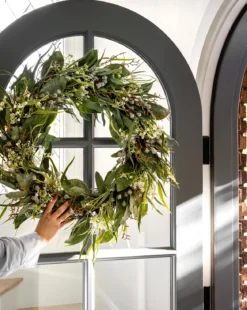 Faux Wild Grass & Eucalyptus Wreath