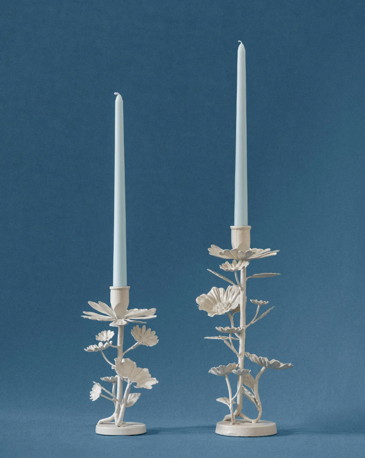 Floral Taper Holders (Set of 2)
