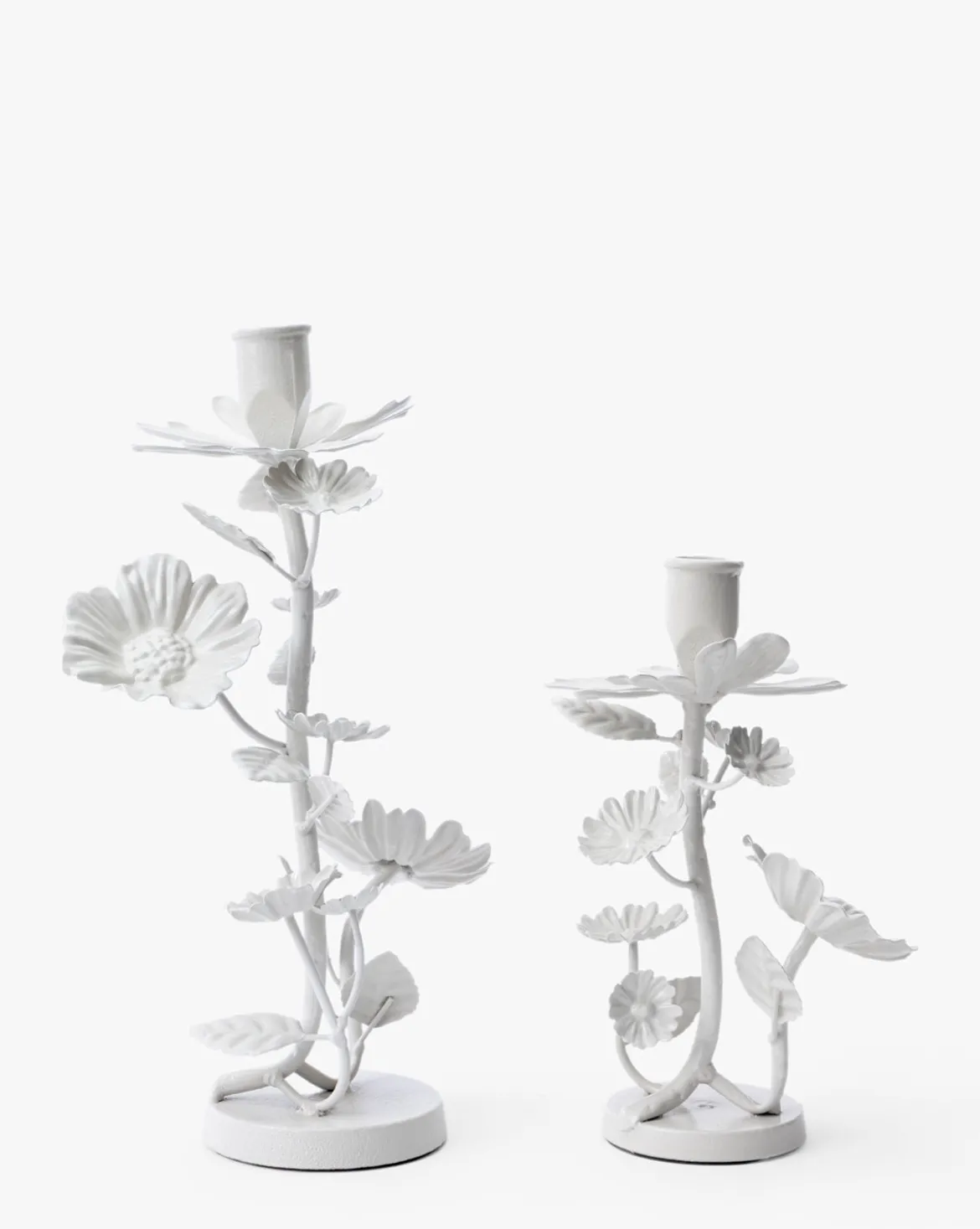 Floral Taper Holders (Set of 2)