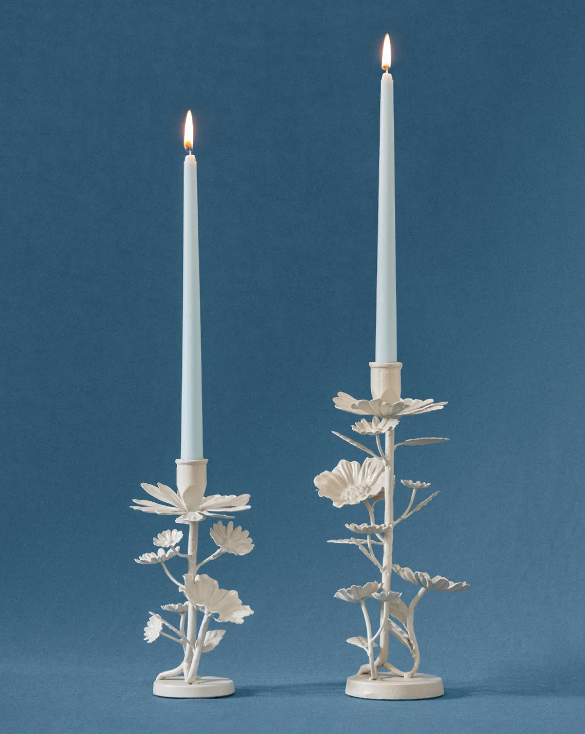Floral Taper Holders (Set of 2)