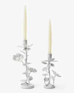 Floral Taper Holders (Set of 2)