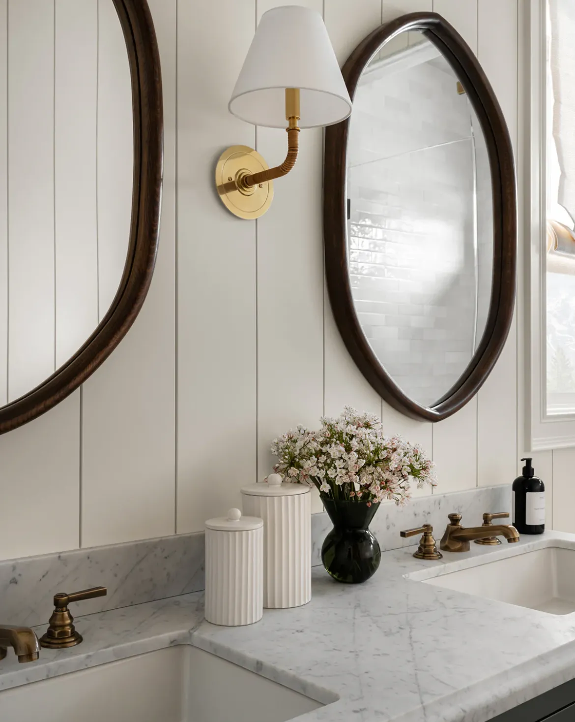 Fluted Lidded Bathroom Canister