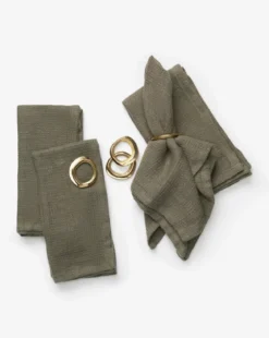 Gilford Brass Napkin Rings (Set of 4)