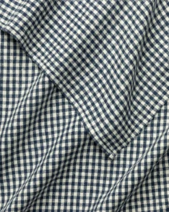 Gingham Check Linen Tablecloth