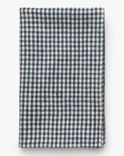 Gingham Check Linen Tablecloth