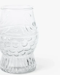 Glass Fish Shaped Drinking Glass