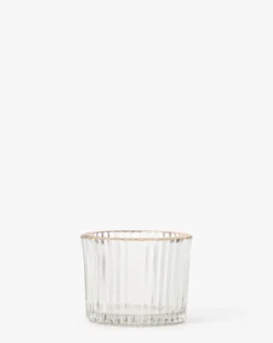 Gold Rimmed Glass Votive