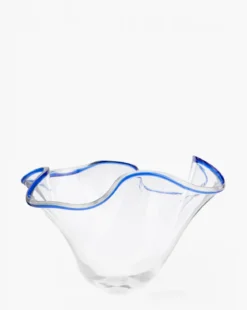 Handmade Glass Ruffled Bowl