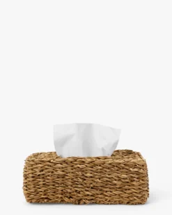 Hand-Woven Seagrass Tissue Box Cover