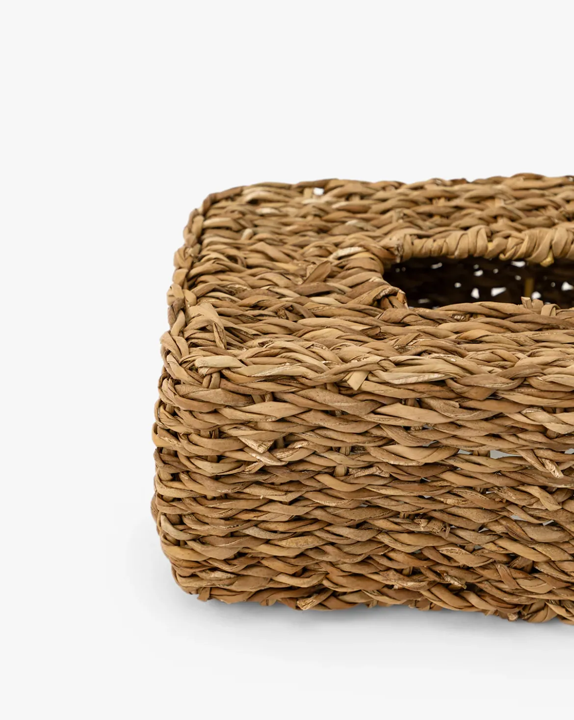 Hand-Woven Seagrass Tissue Box Cover