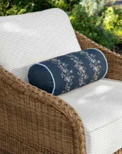 Haviland Outdoor Lounge Chair with Perennials Taupe Stripe