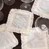 Lace Trim Cocktail Napkins (Set of 4)