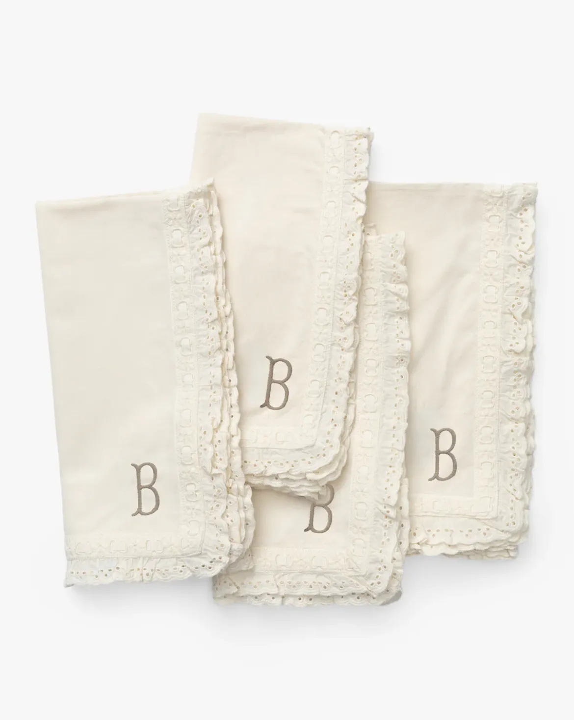 Lace Trim Napkins (Set of 4)