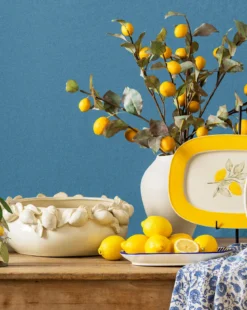 Lemon Lined Cream Bowl