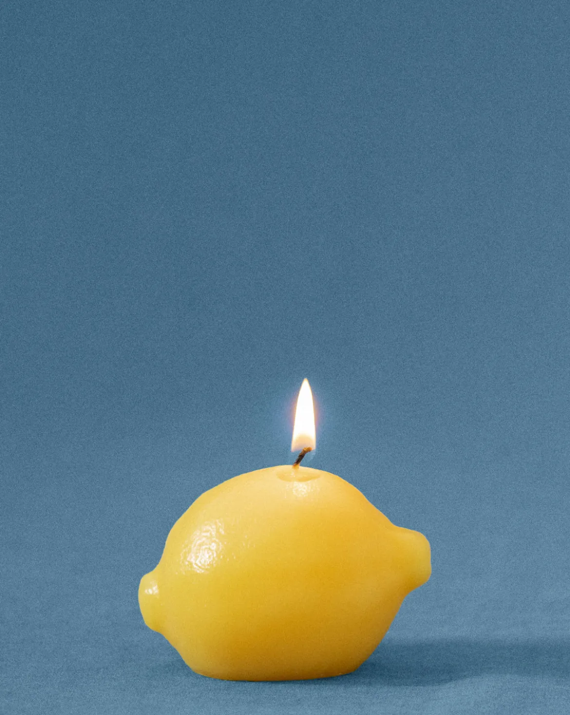 Lemon Shaped Unscented Candle