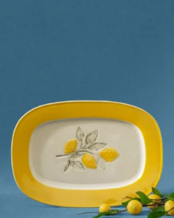 Lemons Stoneware Plate
