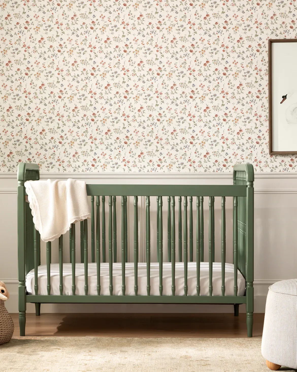 Liberty Namesake 3-in-1 Convertible Spindle Crib w/Toddler Bed Conversion Kit