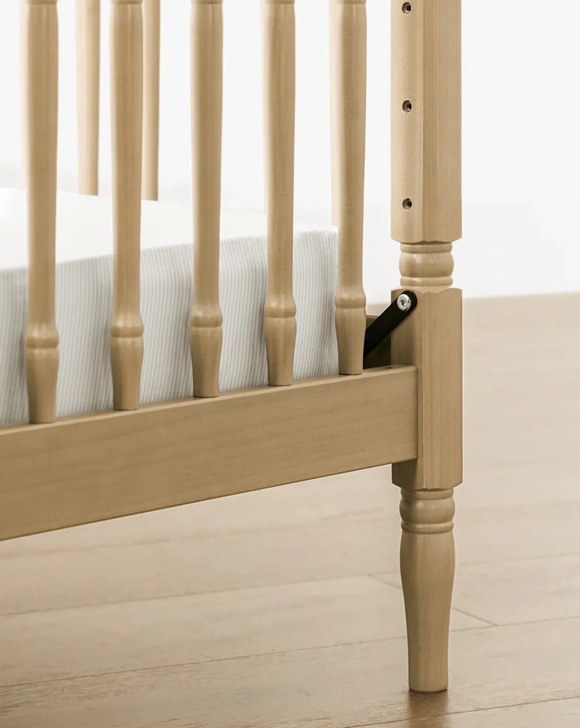 Liberty Namesake 3-in-1 Convertible Spindle Crib w/Toddler Bed Conversion Kit