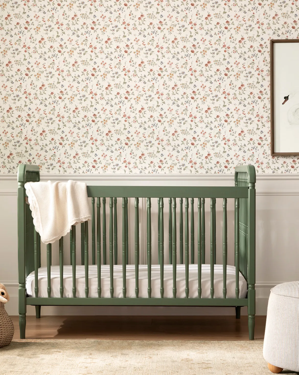 Liberty Namesake 3-in-1 Convertible Spindle Crib w/Toddler Bed Conversion Kit