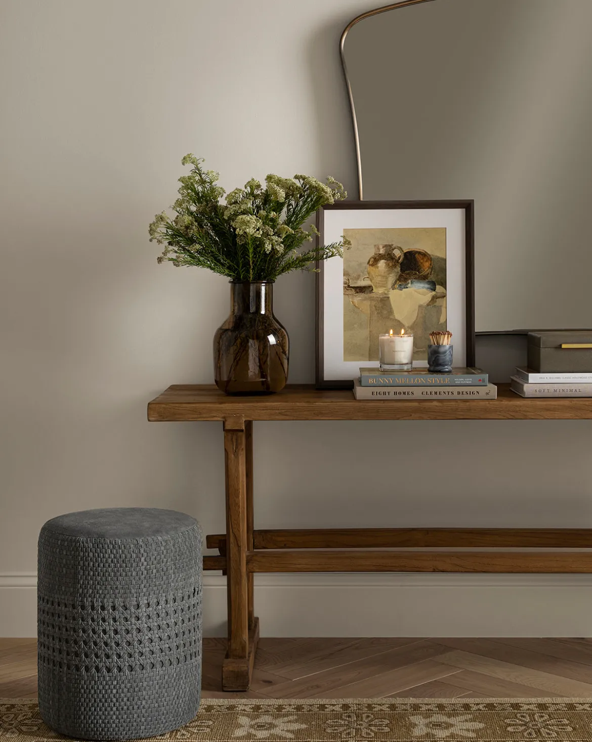 Longmont Suede Ottoman