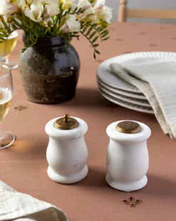 Marble Salt & Pepper Shakers (Set of 2)