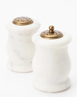 Marble Salt & Pepper Shakers (Set of 2)