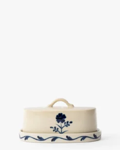 Mary Hand-Painted Butter Dish