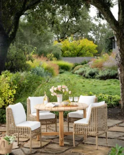McCarthy Round Teak Outdoor Dining Table