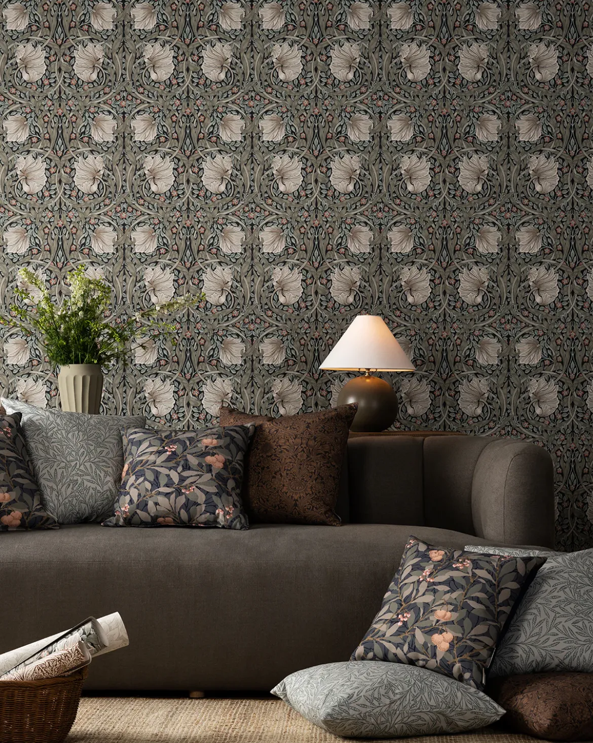 Morris & Co. x McGee & Co. Pimpernel Ink Wallpaper