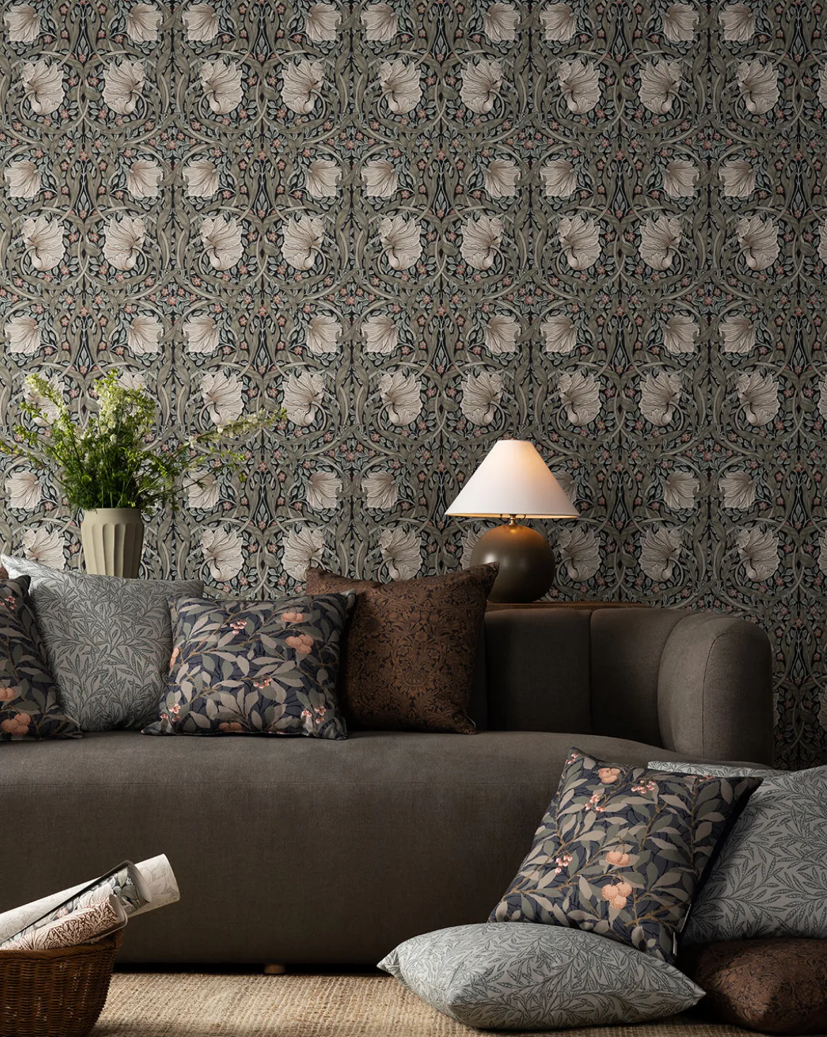Morris & Co. x McGee & Co. Pimpernel Ink Wallpaper