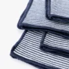 Navy Striped Cocktail Napkins (Set of 4)