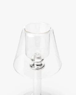Neeva Glass & Silver Tealight Lamp