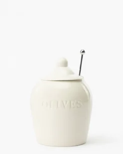 Olive Stoneware Jar