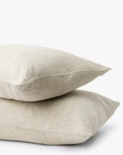 Penelope Beige Linen Shams (Set of 2)