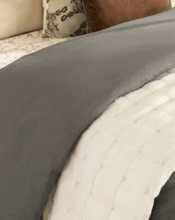 Penelope Gray Linen Duvet Cover