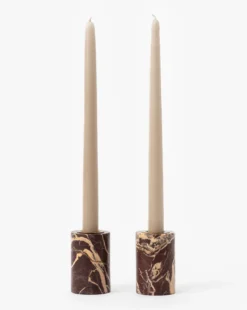 Perrin Marble Taper Holders (Set of 2)