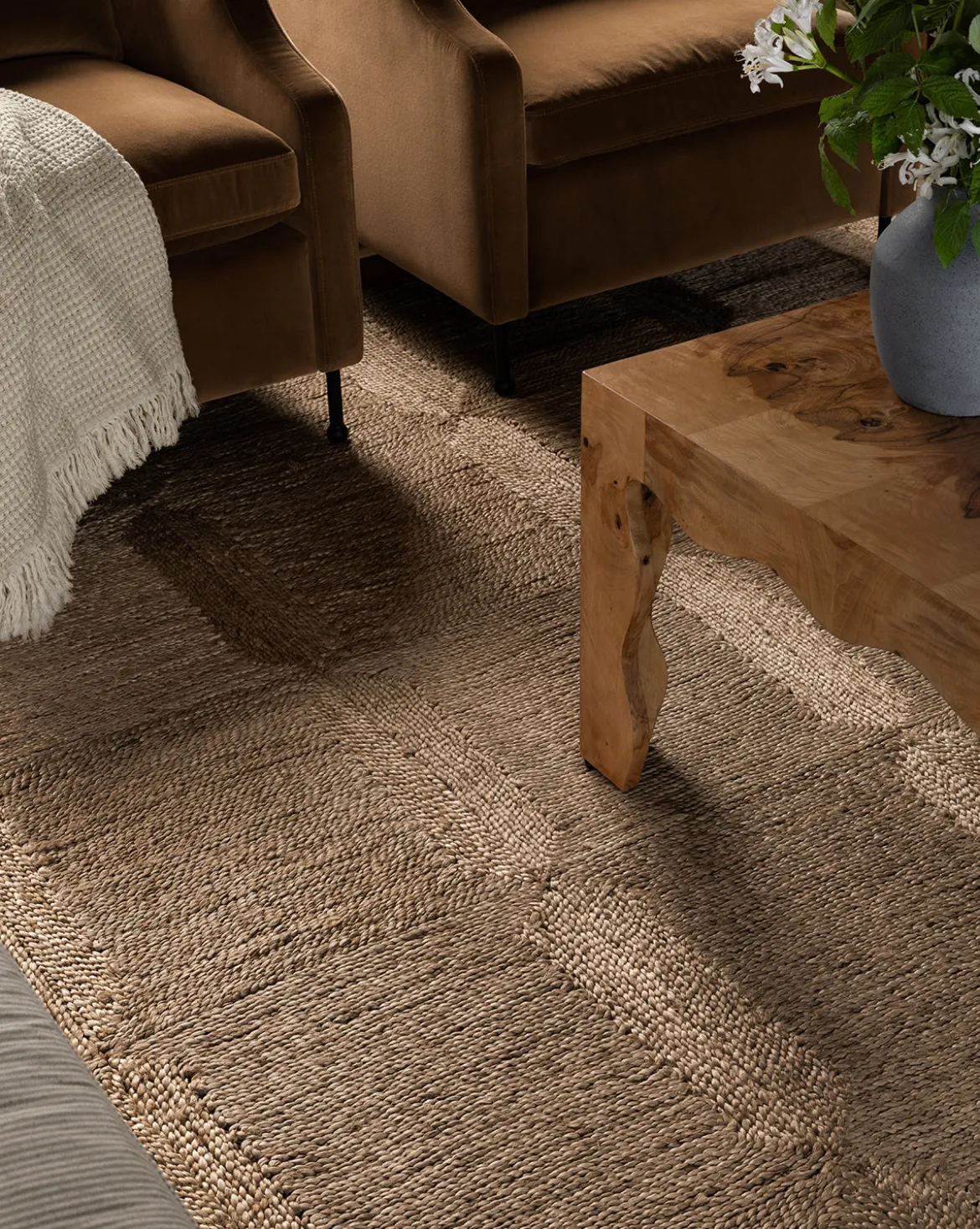 Pieced Handwoven Jute Rug