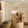 Rattan Lidded Laundry Bin