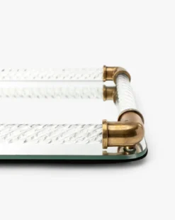 Rhodes Brass & Glass Tray