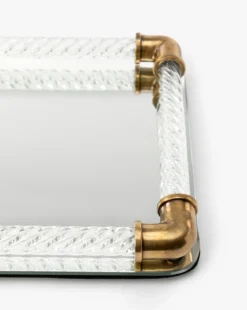 Rhodes Brass & Glass Tray