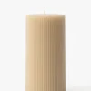 Ribbed Pillar Candle