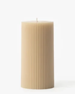 Ribbed Pillar Candle