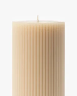Ribbed Pillar Candle