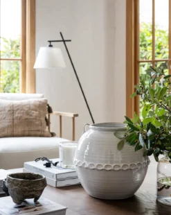 Rounded White Vase