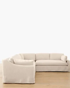 Rowan Slipcovered 3-Piece L Shaped Sectional