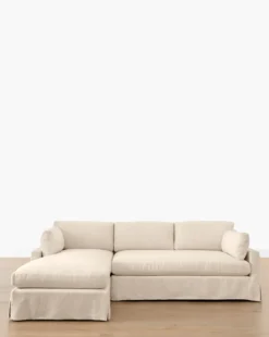 Rowan Slipcovered Sofa Chaise Sectional