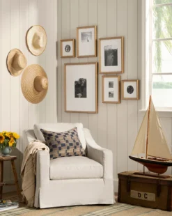 Rowan Slipcovered Swivel Armchair