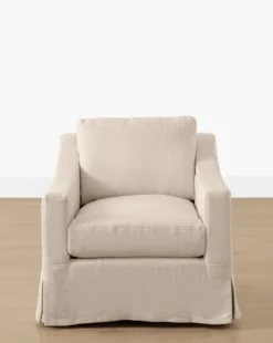 Rowan Slipcovered Swivel Armchair
