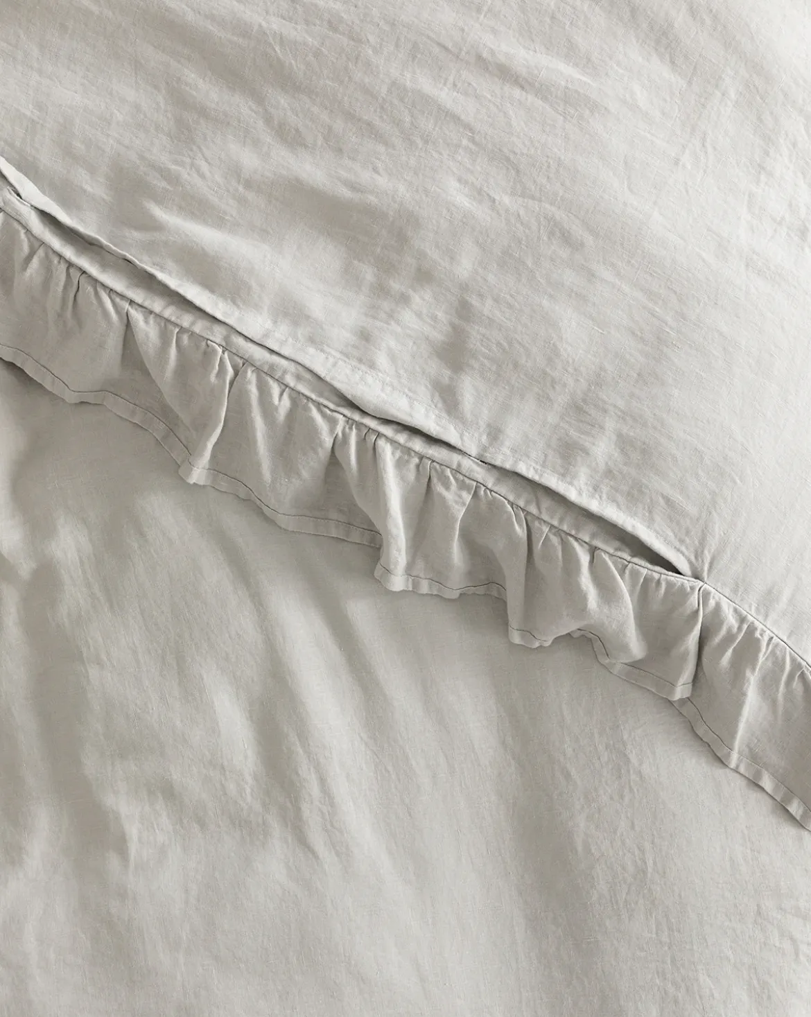 Ruffle Linen Duvet Cover