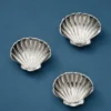 Silver Clam Shell Dishes (Set of 3)